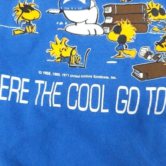 Vintage Dillard University Bleu Devils T Shirt Mens Size Medium Snoopy Joe Cool - Picture 3 of 8